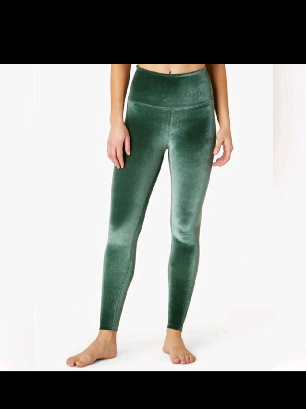 Beyond Yoga Emerald Green Velvet Leggings size small